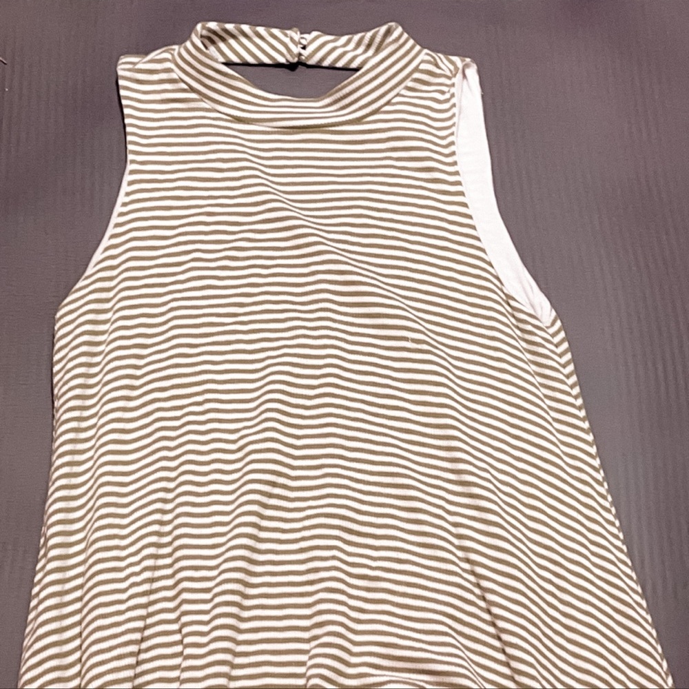 Altar’d state dress. green and white stripped. Size L